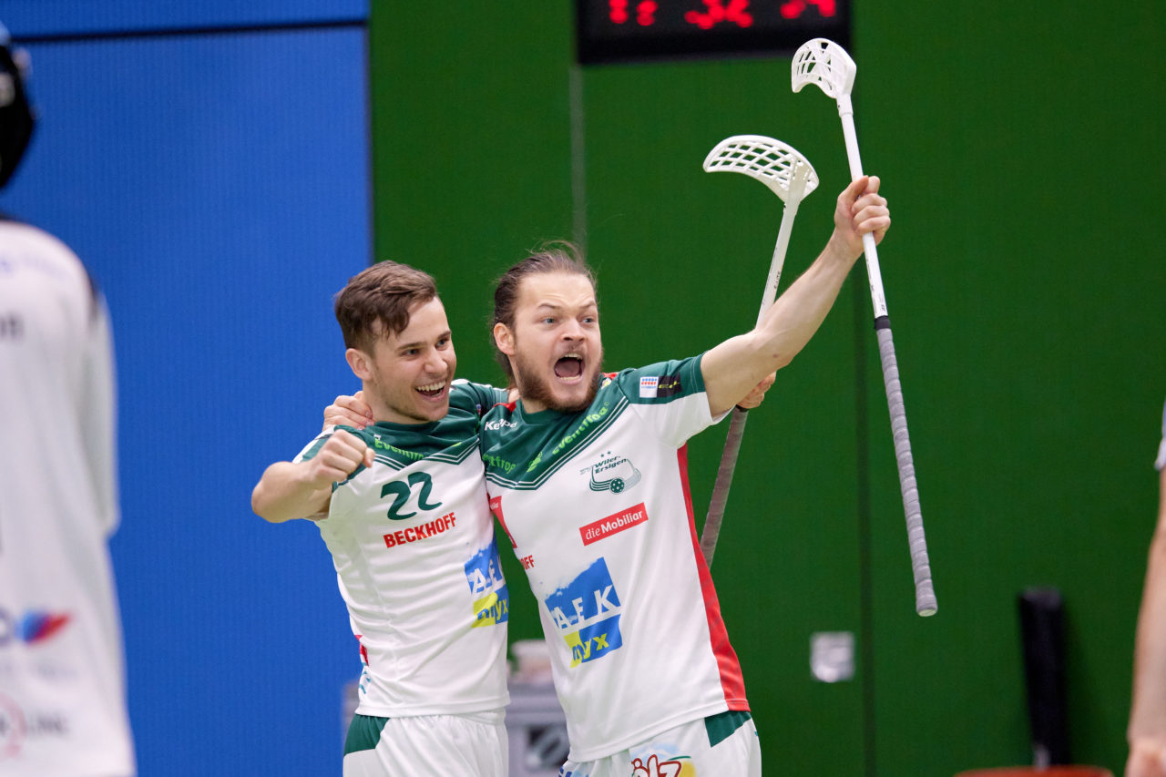 Männer Playoff Viertelfinal sechstes  Spiel 
Zug United -  SV Wiler-Ersigen am 27. März 2021 in der Sporthalle der Kantonsschule Zug 
Bild: Michael Peter