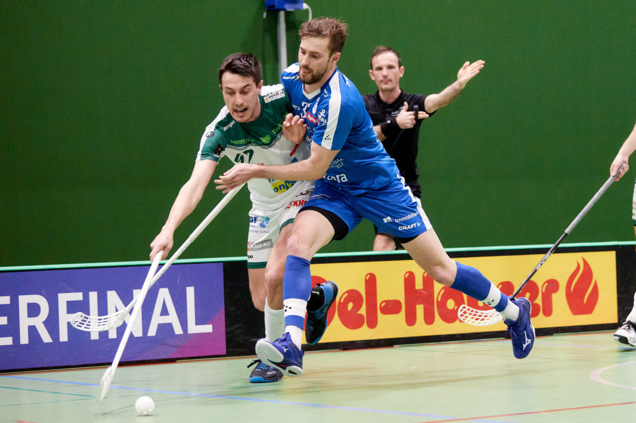 Männer Playoff Viertelfinal sechstes  Spiel 
Zug United -  SV Wiler-Ersigen am 27. März 2021 in der Sporthalle der Kantonsschule Zug 
Bild: Michael Peter