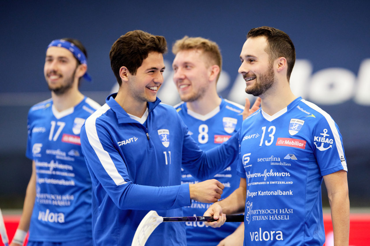 Männer NLA Playoff Viertelfinal zweites Spiel.  Wegen der Fernsehübertragung findet das Spiel im Floorball Production Center in Winterthur statt. 
Zug United - SV Wiler-Ersigen am Samstag 13. März  2021  in der Axa-Arena  Winterthur 
Bild: Michael Peter