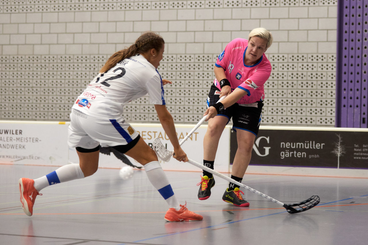 Mobiliar Unihockey Cup Damen 1/16 Final Einhorn Hünenberg - Zug United am  10. September 2021 in der Turnhalle Ehret in Hünenberg 
Bild: Michael Peter