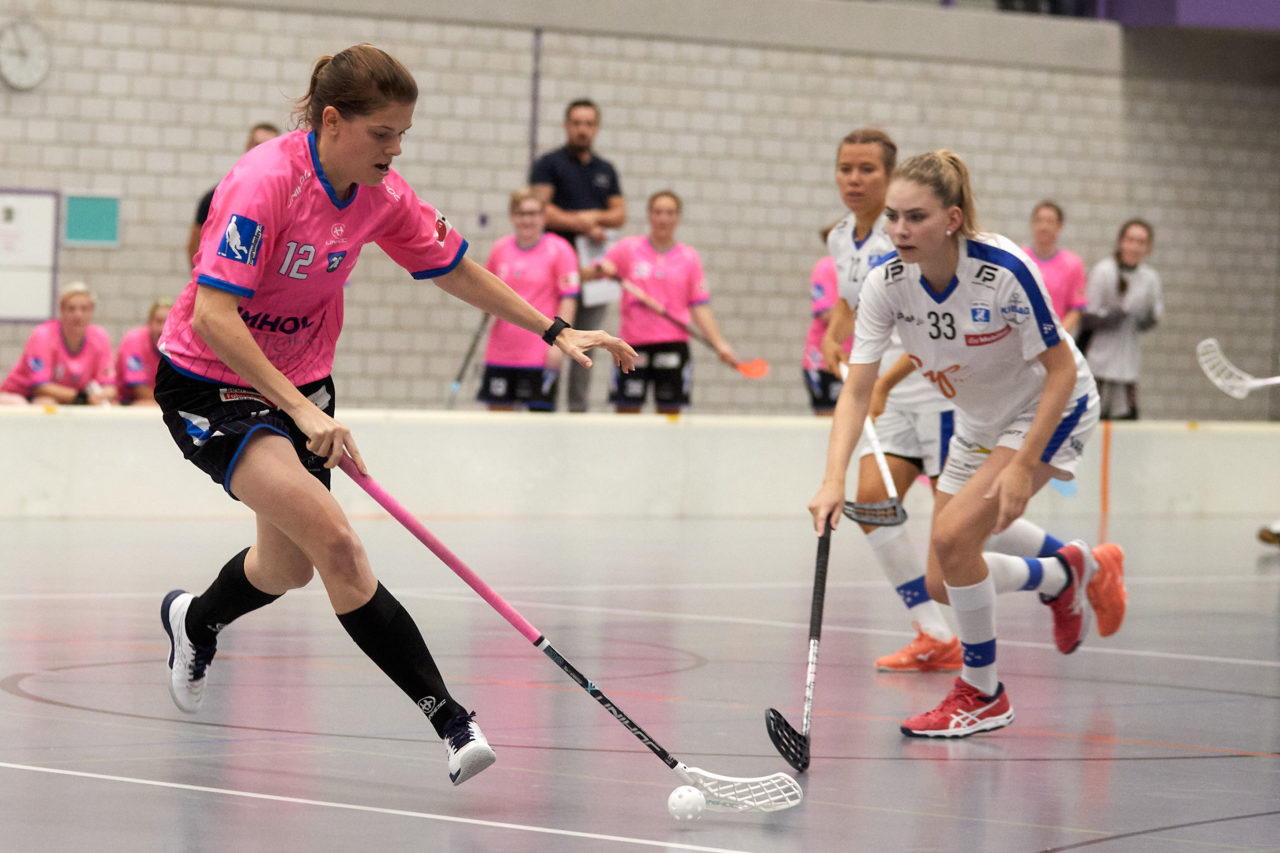 Mobiliar Unihockey Cup Damen 1/16 Final Einhorn Hünenberg - Zug United am  10. September 2021 in der Turnhalle Ehret in Hünenberg 
Bild: Michael Peter