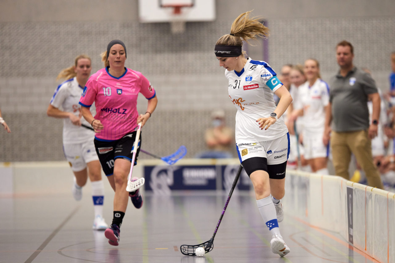 Mobiliar Unihockey Cup Damen 1/16 Final Einhorn Hünenberg - Zug United am  10. September 2021 in der Turnhalle Ehret in Hünenberg 
Bild: Michael Peter