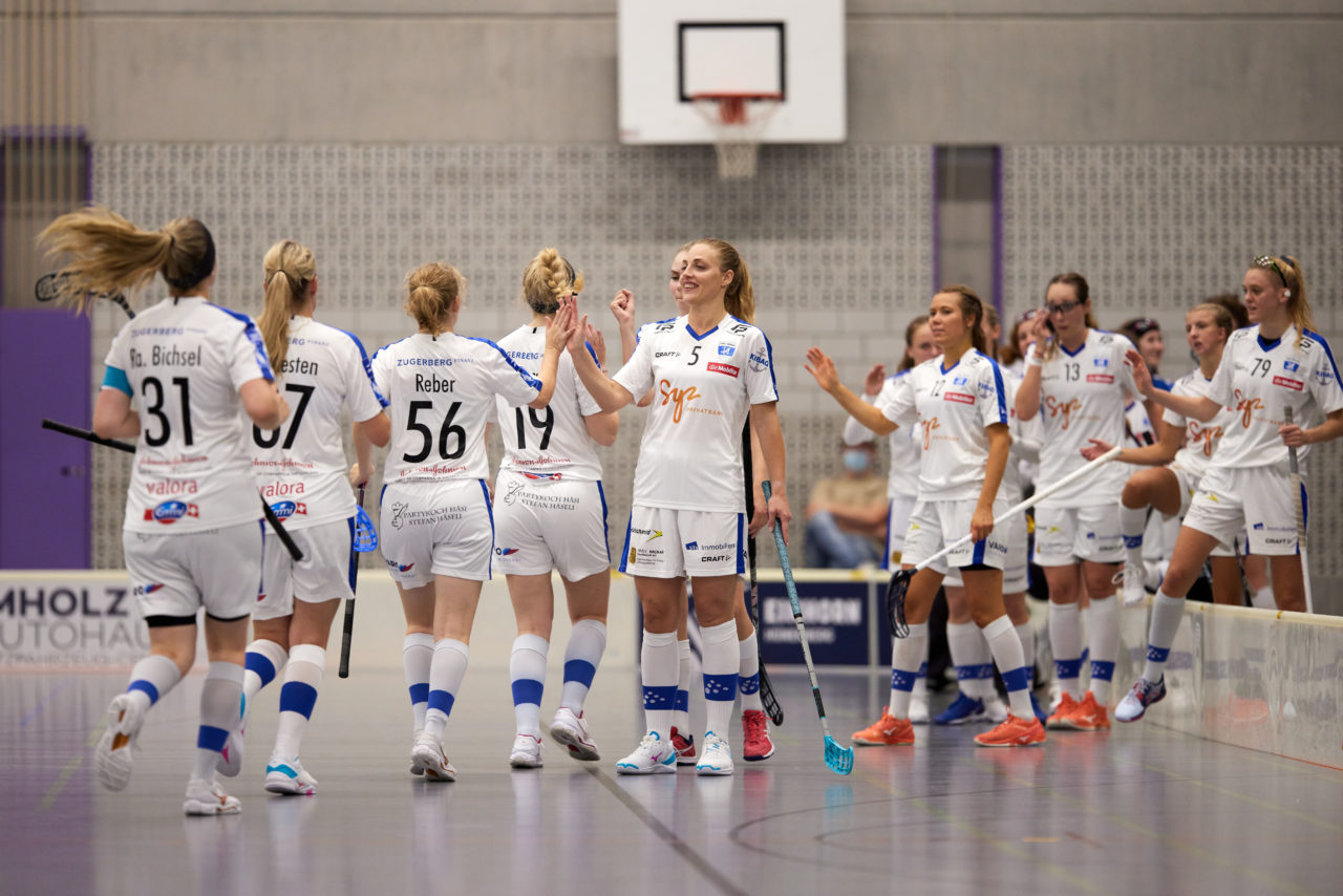 Mobiliar Unihockey Cup Damen 1/16 Final Einhorn Hünenberg - Zug United am  10. September 2021 in der Turnhalle Ehret in Hünenberg 
Bild: Michael Peter