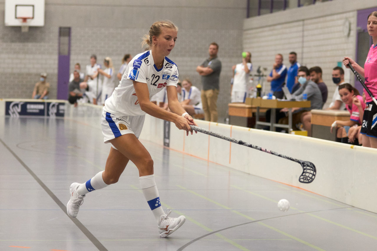 Mobiliar Unihockey Cup Damen 1/16 Final Einhorn Hünenberg - Zug United am  10. September 2021 in der Turnhalle Ehret in Hünenberg 
Bild: Michael Peter