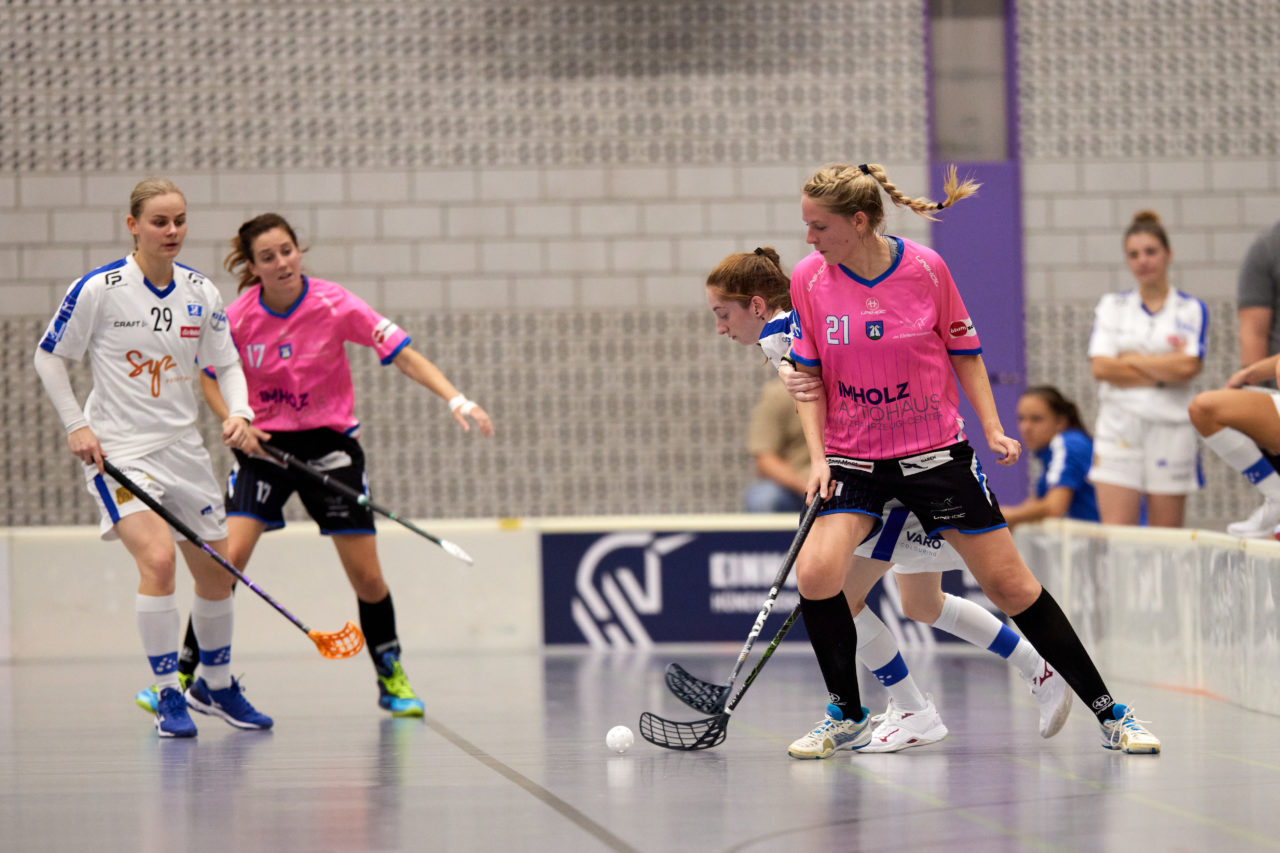 Mobiliar Unihockey Cup Damen 1/16 Final Einhorn Hünenberg - Zug United am  10. September 2021 in der Turnhalle Ehret in Hünenberg 
Bild: Michael Peter