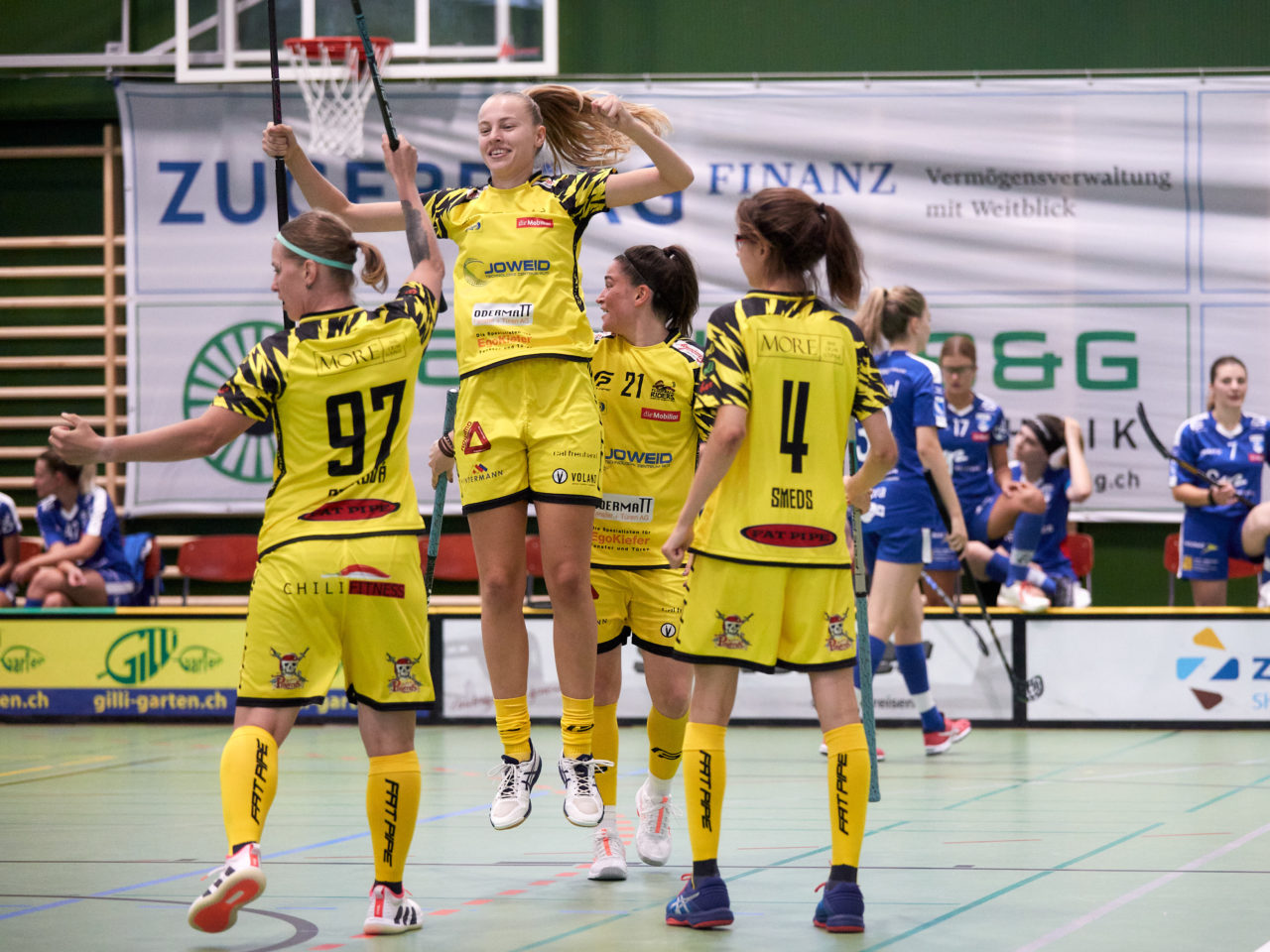Zug United - Floorball Riders Dürnten-Bubikon-Rüti am  11. September  2021 in der Sporthalle der Kantonsschule Zug 
Bild: Michael Peter