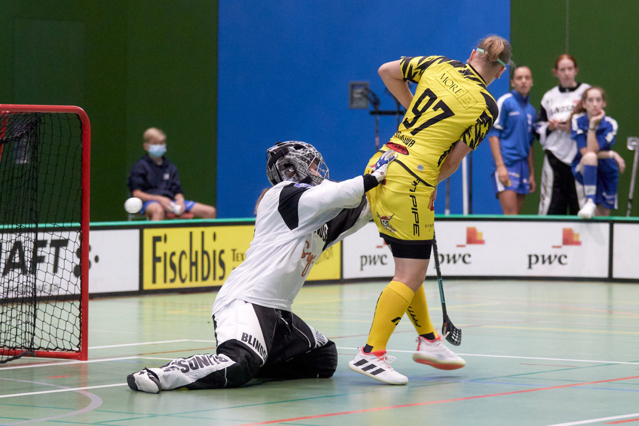 Zug United - Floorball Riders Dürnten-Bubikon-Rüti am  11. September  2021 in der Sporthalle der Kantonsschule Zug 
Bild: Michael Peter