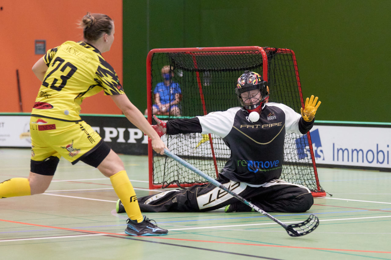 Zug United - Floorball Riders Dürnten-Bubikon-Rüti am  11. September  2021 in der Sporthalle der Kantonsschule Zug 
Bild: Michael Peter