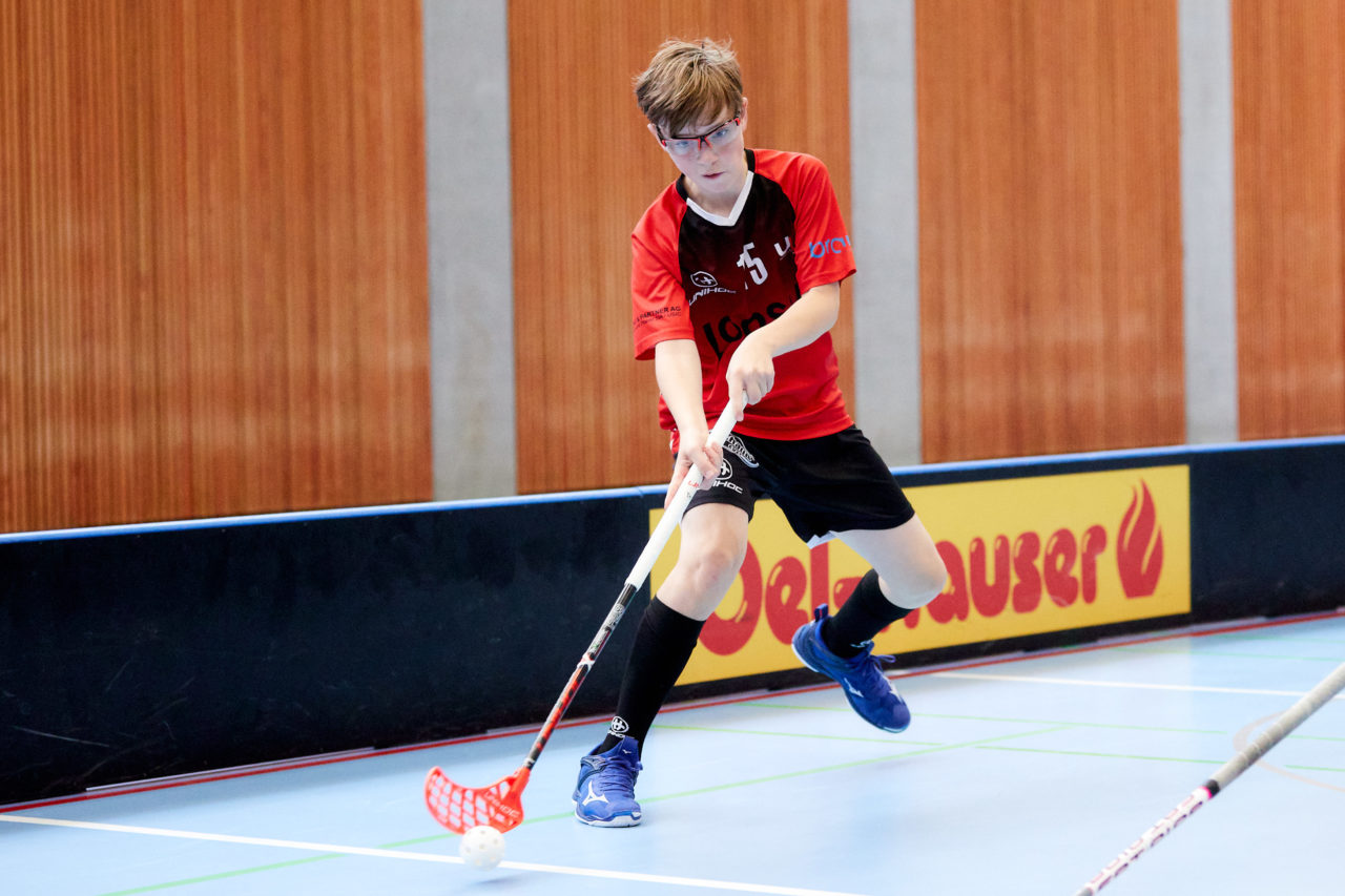 Junioren U14A Zug United - Unihockey Langenthal-Aarwangen am  12. September  2021 in der Stadthalle Zug 
Bild: Michael Peter