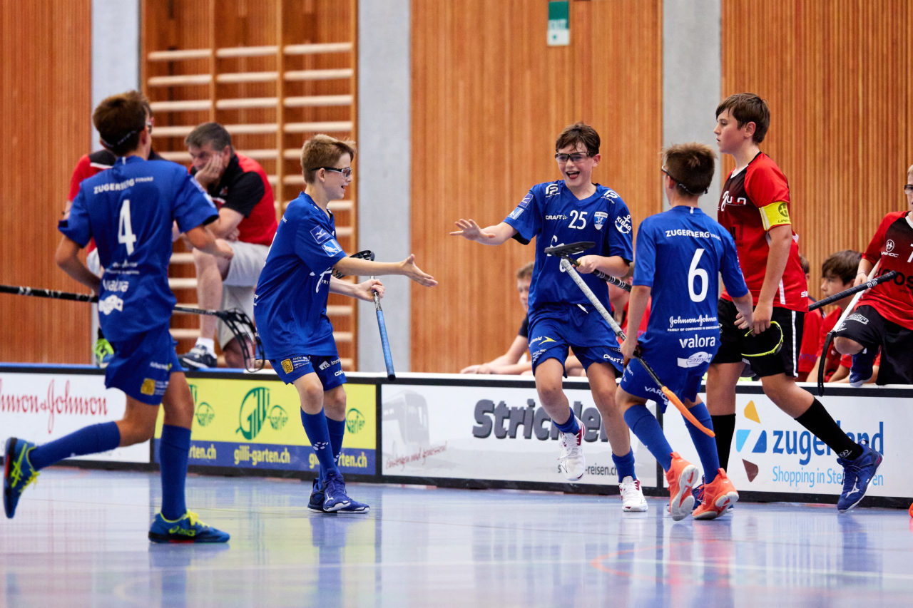 Junioren U14A Zug United - Unihockey Langenthal-Aarwangen am  12. September  2021 in der Stadthalle Zug 
Bild: Michael Peter
