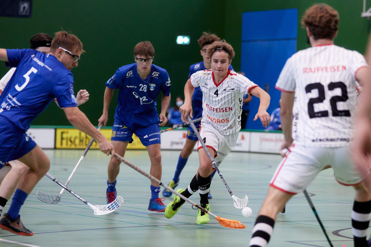 Junioren U18A
Zug United - Chur Unihockey am  12. September  2021 in der Sporthalle der Kantonsschule Zug 
Bild: Michael Peter