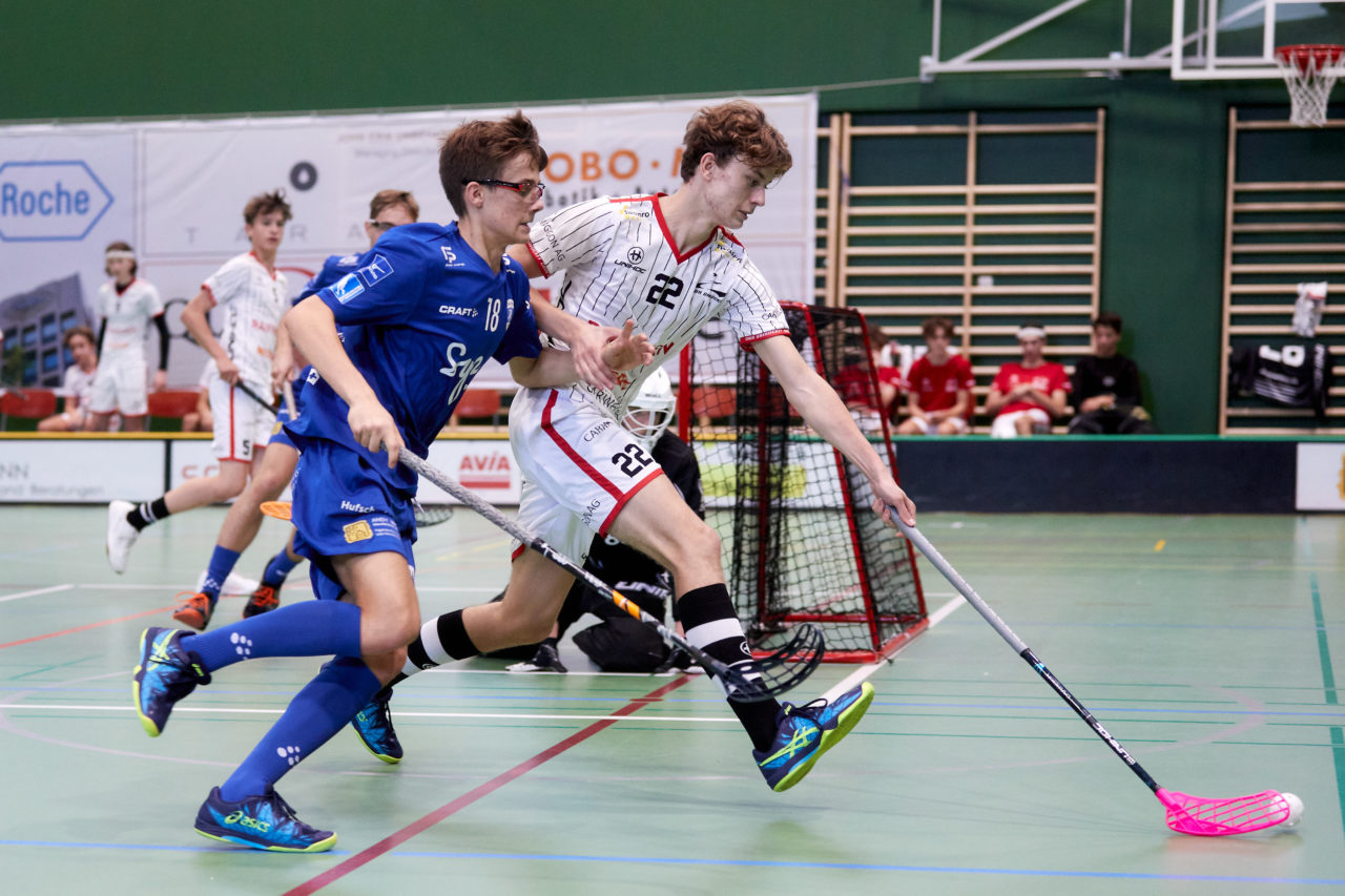 Junioren U18A
Zug United - Chur Unihockey am  12. September  2021 in der Sporthalle der Kantonsschule Zug 
Bild: Michael Peter