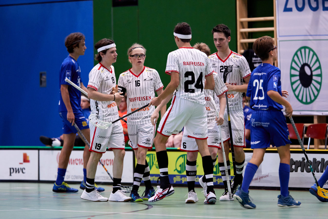 Junioren U18A
Zug United - Chur Unihockey am  12. September  2021 in der Sporthalle der Kantonsschule Zug 
Bild: Michael Peter