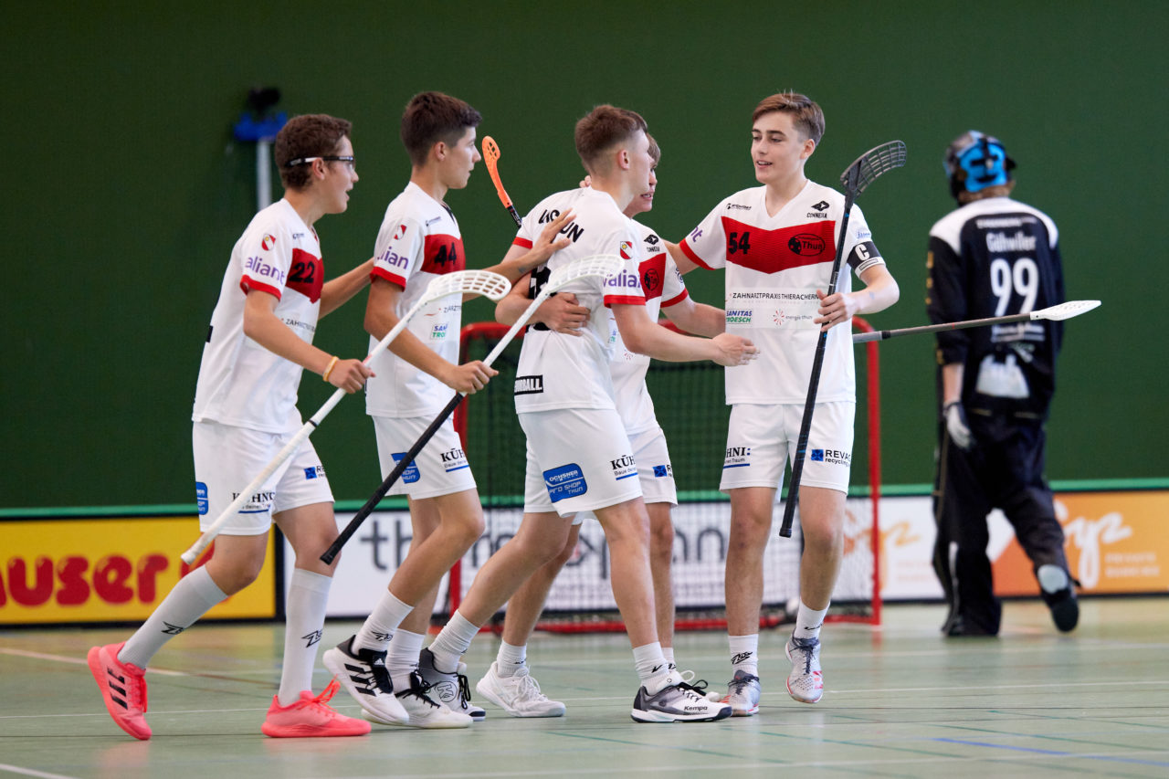 Junioren U18A
Zug United - UHC Thun am  25. September  2021 in der Sporthalle der Kantonsschule Zug 
Bild: Michael Peter