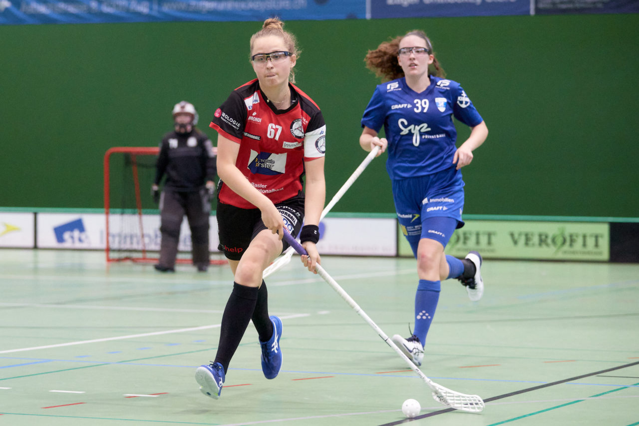Juniorinnen U21A Zug United - Unihockey Basel Regio  am 12. September  2021 in der Sporthalle der Kantonsschule Zug 
Bild: Michael Peter