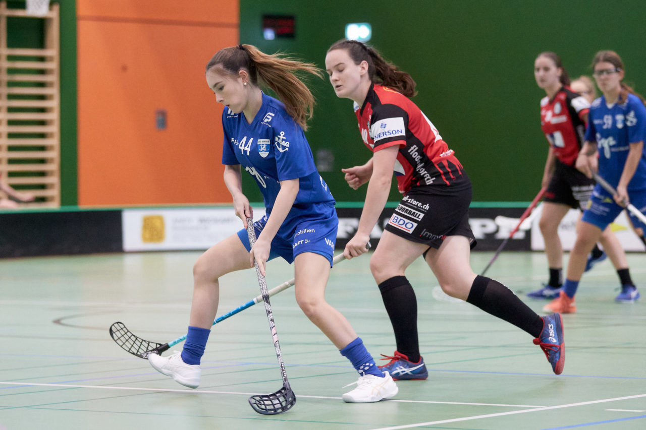 Juniorinnen U21A Zug United - Unihockey Basel Regio  am 12. September  2021 in der Sporthalle der Kantonsschule Zug 
Bild: Michael Peter