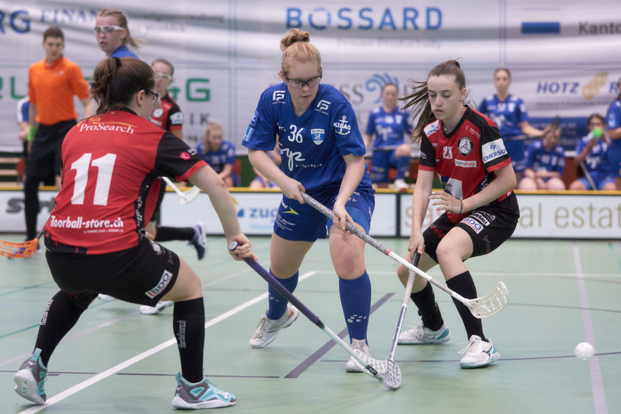 Juniorinnen U21A Zug United - Unihockey Basel Regio  am 12. September  2021 in der Sporthalle der Kantonsschule Zug 
Bild: Michael Peter
