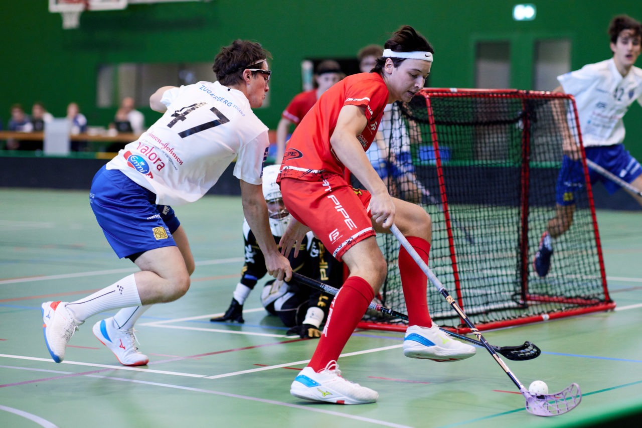 Junioren U21A
Zug United -  Floorball Köniz am 23. Oktober  2021 in der Sporthalle der Kantonsschule Zug 
Bild: Michael Peter