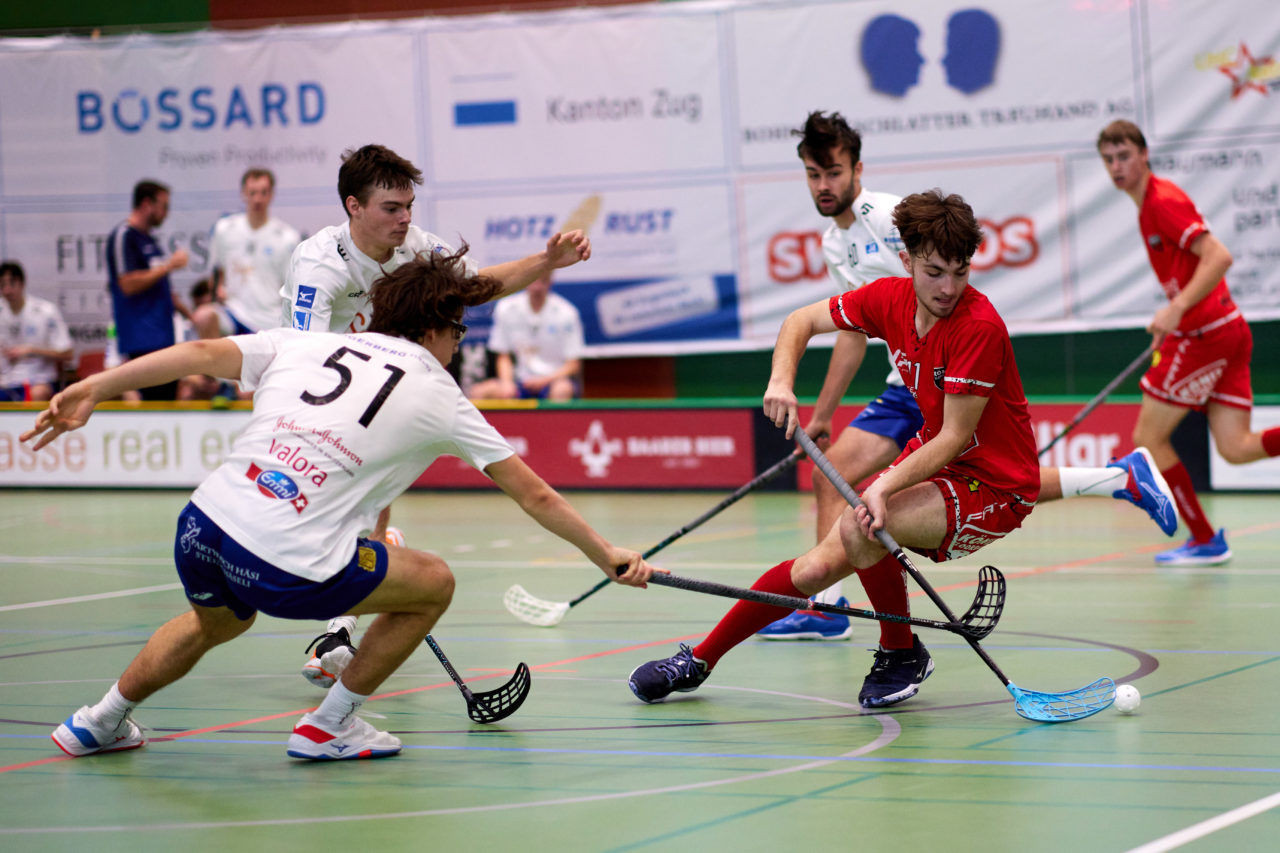 Junioren U21A
Zug United -  Floorball Köniz am 23. Oktober  2021 in der Sporthalle der Kantonsschule Zug 
Bild: Michael Peter
