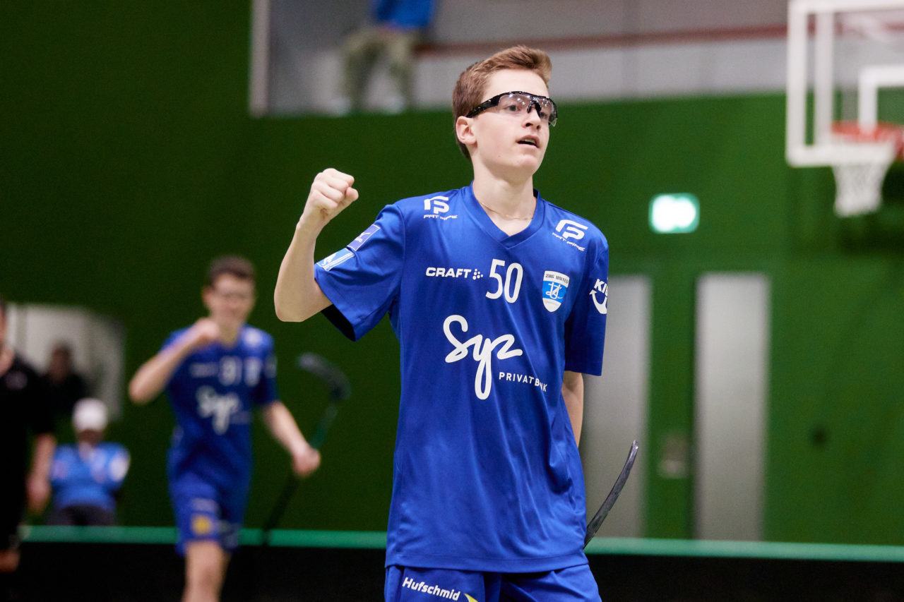 Junioren U16A
Zug United - Chur Unihockey am 19. Februar  2022 in der Sporthalle der Kantonsschule Zug 
Bild: Michael Peter