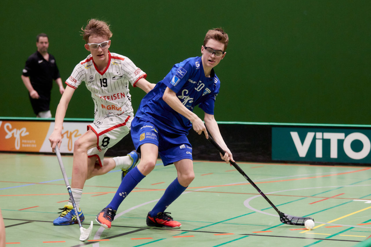 Junioren U16A
Zug United - Chur Unihockey am 19. Februar  2022 in der Sporthalle der Kantonsschule Zug 
Bild: Michael Peter