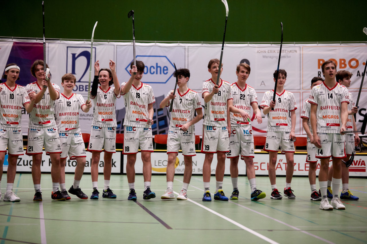 Junioren U16A
Zug United - Chur Unihockey am 19. Februar  2022 in der Sporthalle der Kantonsschule Zug 
Bild: Michael Peter