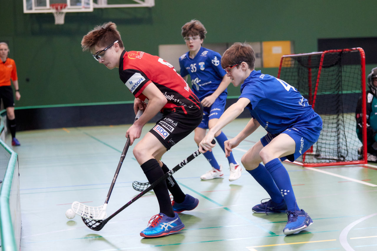 Junioren U16A
Zug United - Unihockey Basel Regio am 8. Januar 2022 in der Sporthalle der Kantonsschule Zug 
Bild: Michael Peter
