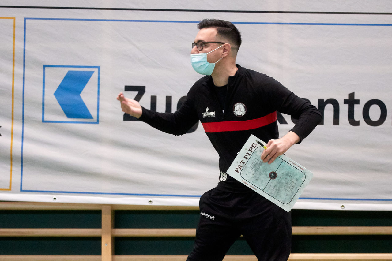 Junioren U18A 
Zug United - Unihockey Basel Regio  
am 17. Januar 2022 in der Sporthalle der Kantonsschule Zug 
Bild: Michael Peter