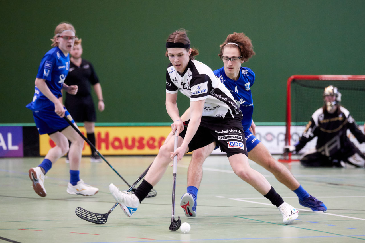 Junioren U18A 
Zug United - Unihockey Basel Regio  
am 17. Januar 2022 in der Sporthalle der Kantonsschule Zug 
Bild: Michael Peter
