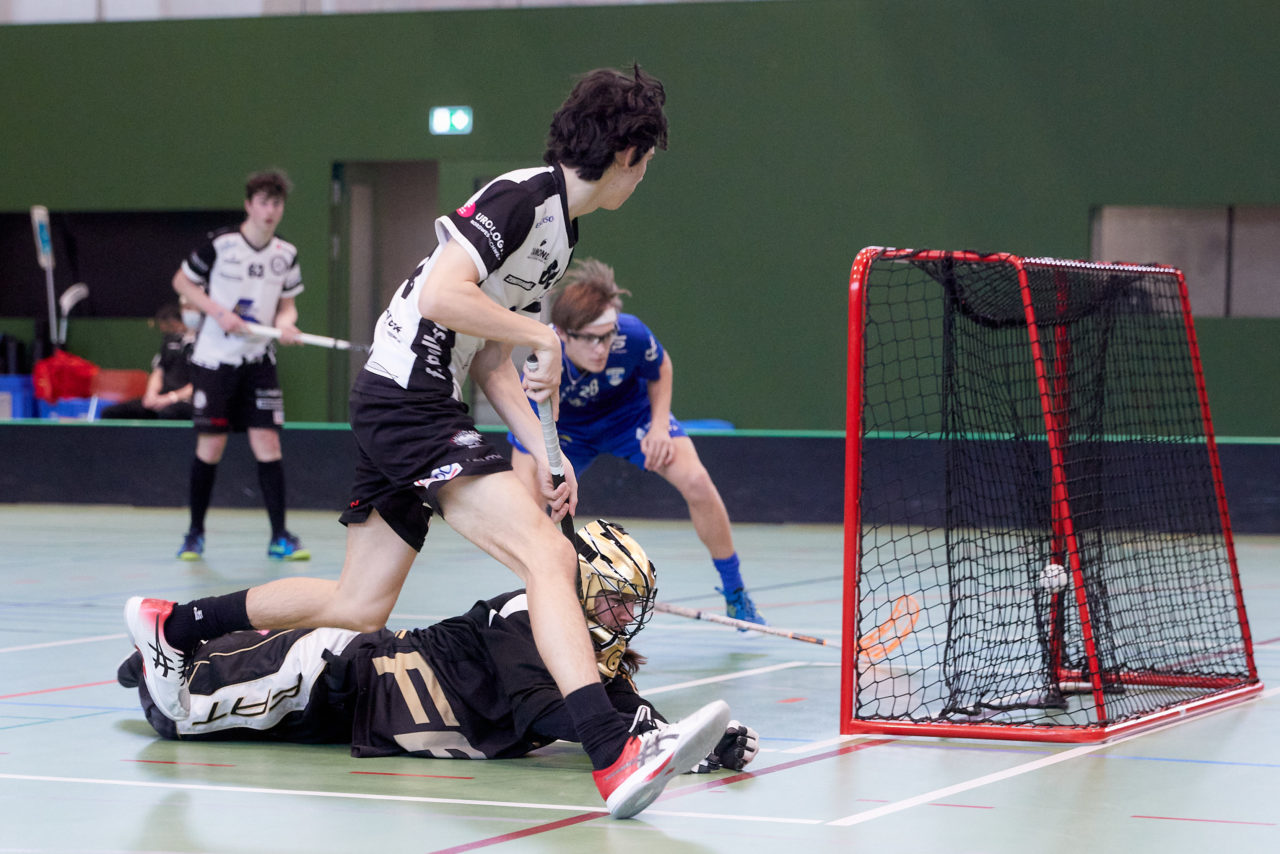Junioren U18A 
Zug United - Unihockey Basel Regio  
am 17. Januar 2022 in der Sporthalle der Kantonsschule Zug 
Bild: Michael Peter