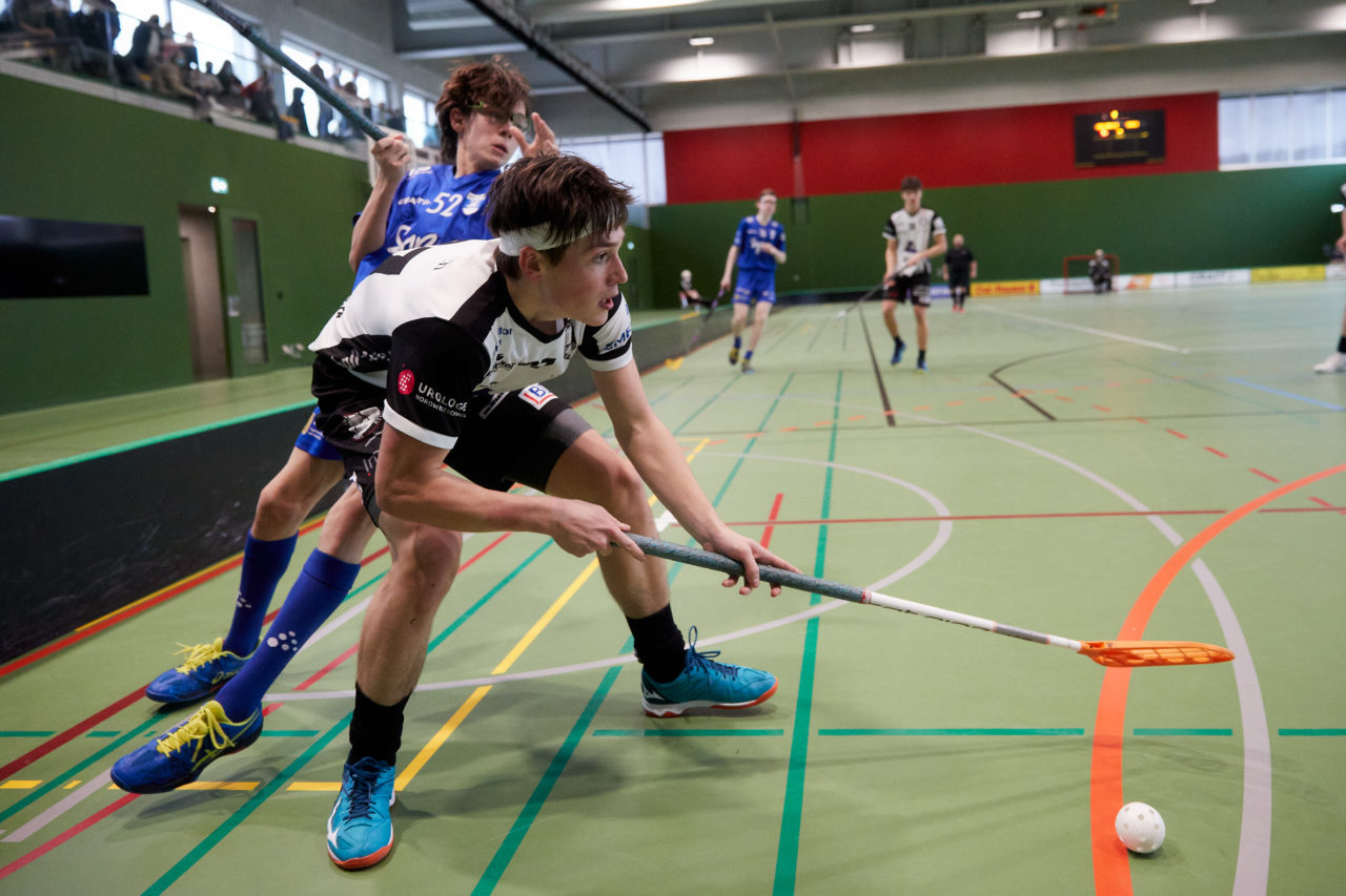 Junioren U18A 
Zug United - Unihockey Basel Regio  
am 17. Januar 2022 in der Sporthalle der Kantonsschule Zug 
Bild: Michael Peter