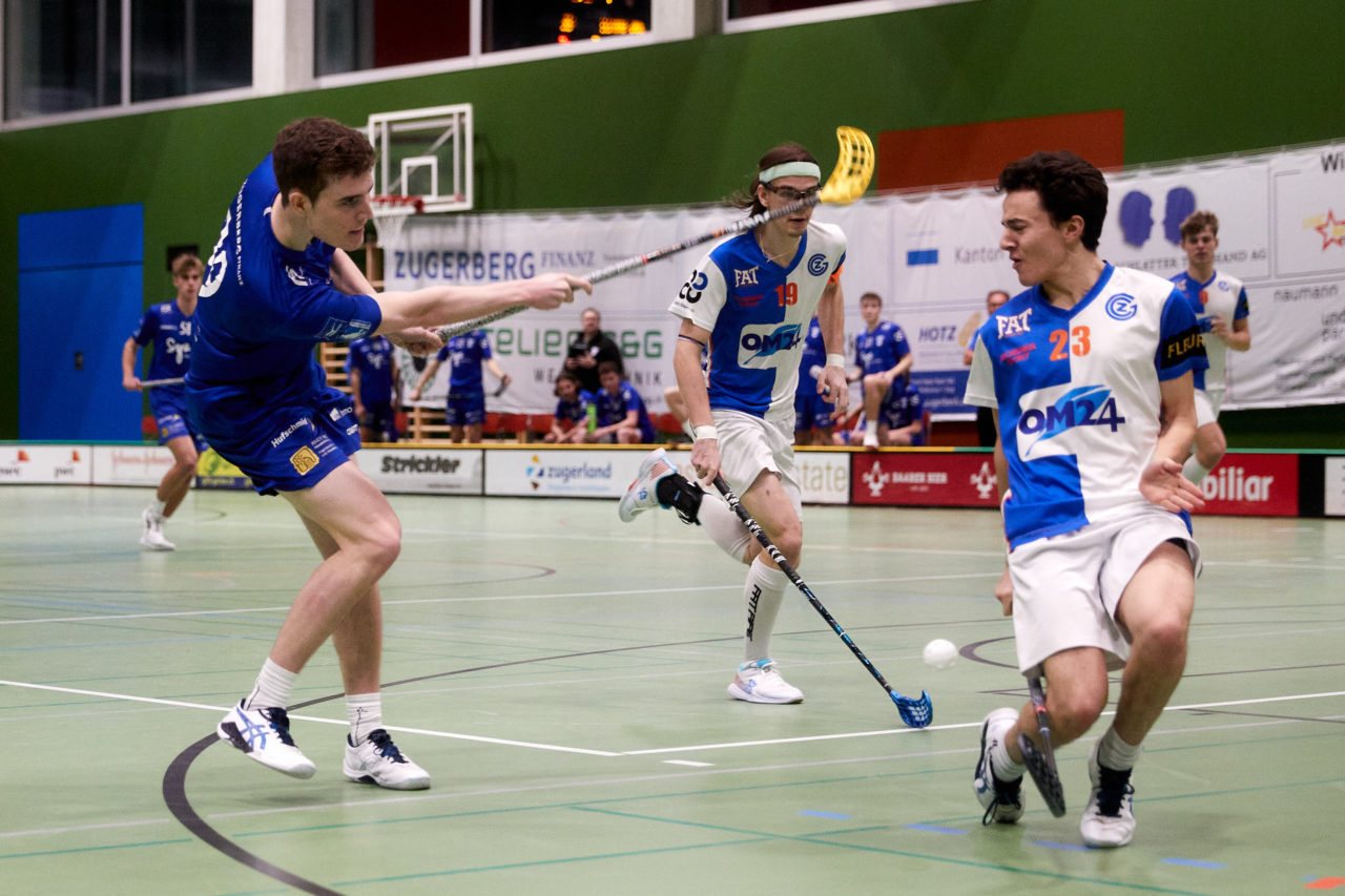 Junioren U21A 
Zug United - GC Unihockey am 17. Januar 2022 in der Sporthalle der Kantonsschule Zug 
Bild: Michael Peter