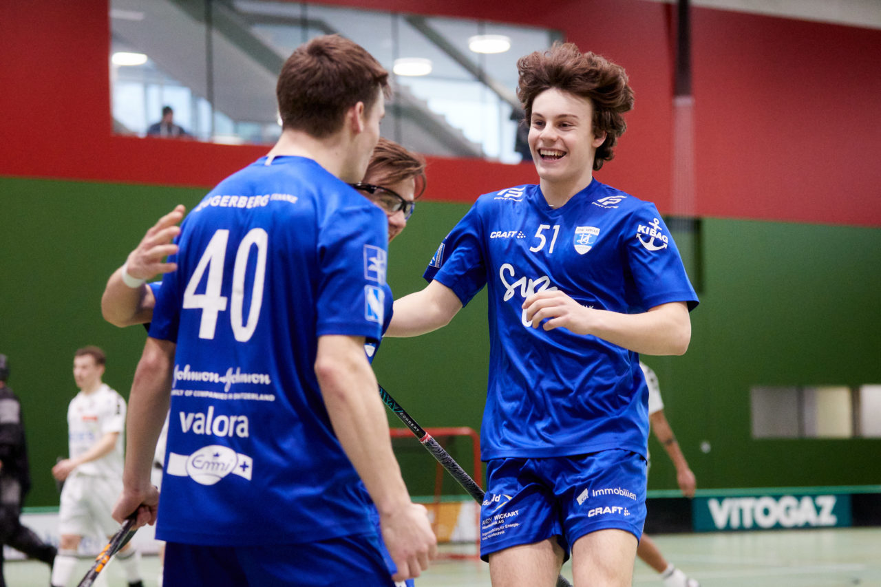 Junioren U21A Playoff 
Zug United - UHC Alligator Malans am 19. Februar 2022 in der Sporthalle der Kantonsschule Zug 
Bild: Michael Peter