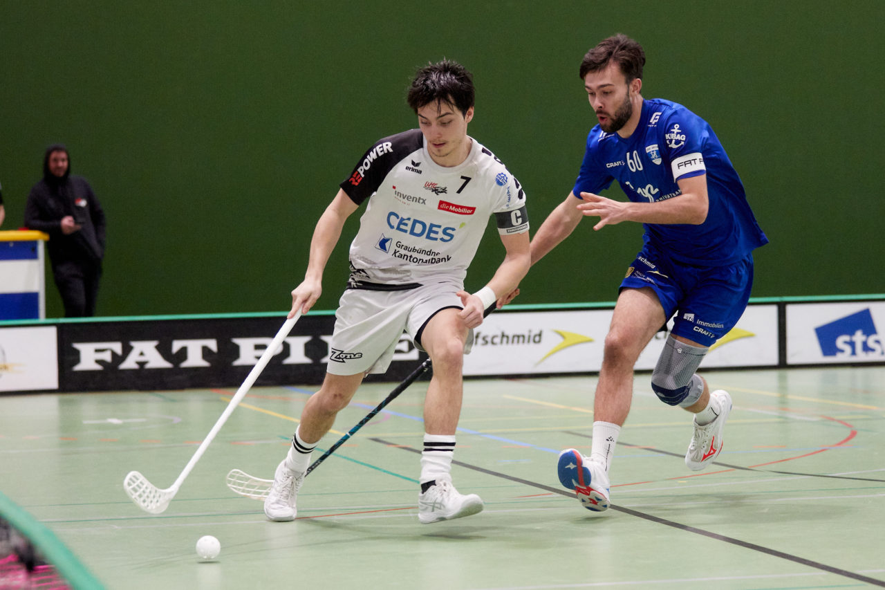 Junioren U21A Playoff 
Zug United - UHC Alligator Malans am 19. Februar 2022 in der Sporthalle der Kantonsschule Zug 
Bild: Michael Peter