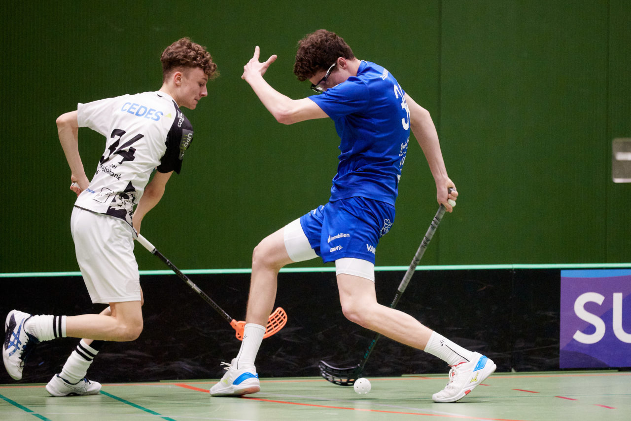 Junioren U21A Playoff 
Zug United - UHC Alligator Malans am 19. Februar 2022 in der Sporthalle der Kantonsschule Zug 
Bild: Michael Peter