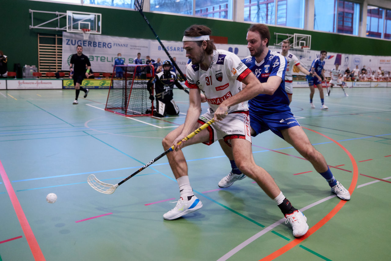 Mobiliar Unihockey Cup Herren  Viertelfinal 2021/2022 
Zug United - Floorball Köniz  am  8. Januar 2022 in der Sporthalle der Kantonsschule Zug 
Bild: Michael Peter