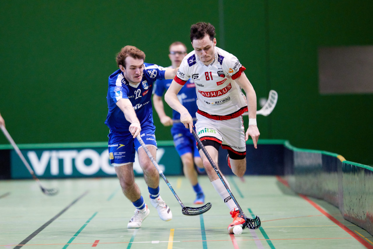 Mobiliar Unihockey Cup Herren  Viertelfinal 2021/2022 
Zug United - Floorball Köniz  am  8. Januar 2022 in der Sporthalle der Kantonsschule Zug 
Bild: Michael Peter