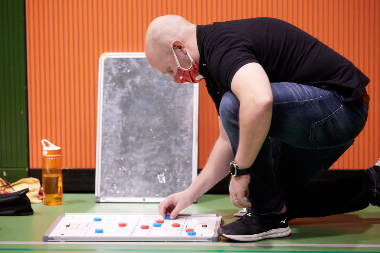 Mobiliar Unihockey Cup Herren  Viertelfinal 2021/2022 
Zug United - Floorball Köniz  am  8. Januar 2022 in der Sporthalle der Kantonsschule Zug 
Bild: Michael Peter