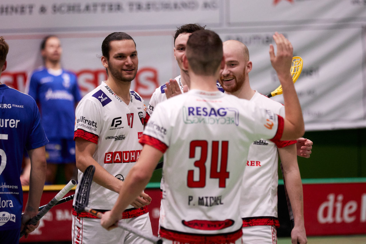 Mobiliar Unihockey Cup Herren  Viertelfinal 2021/2022 
Zug United - Floorball Köniz  am  8. Januar 2022 in der Sporthalle der Kantonsschule Zug 
Bild: Michael Peter