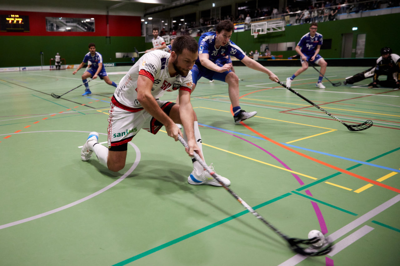 Mobiliar Unihockey Cup Herren  Viertelfinal 2021/2022 
Zug United - Floorball Köniz  am  8. Januar 2022 in der Sporthalle der Kantonsschule Zug 
Bild: Michael Peter