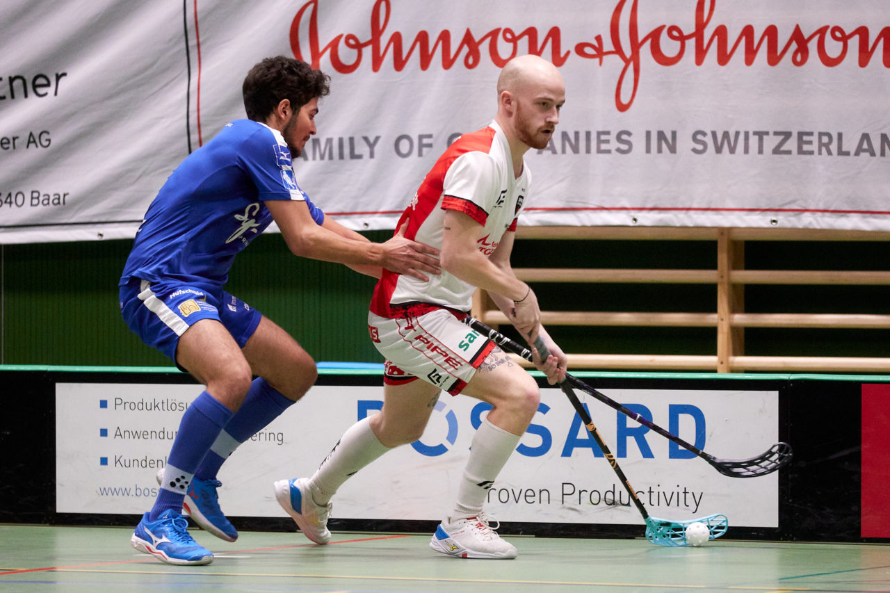 Mobiliar Unihockey Cup Herren  Viertelfinal 2021/2022 
Zug United - Floorball Köniz  am  8. Januar 2022 in der Sporthalle der Kantonsschule Zug 
Bild: Michael Peter